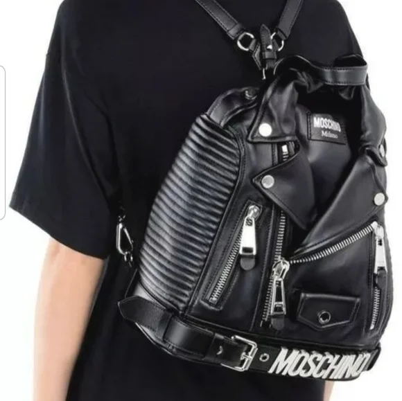 Moschino Biker jacket backpack - Picture 1 of 8